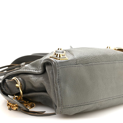Balenciaga Chevre Gold Metallic Edge Hardware Mini City Gris Acier 9 of 10