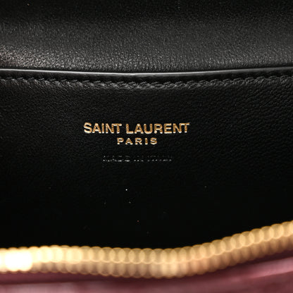 Saint Laurent Lambskin Quilted Mini Gaby Vanity Case Rouge Cabernet 6 of 9