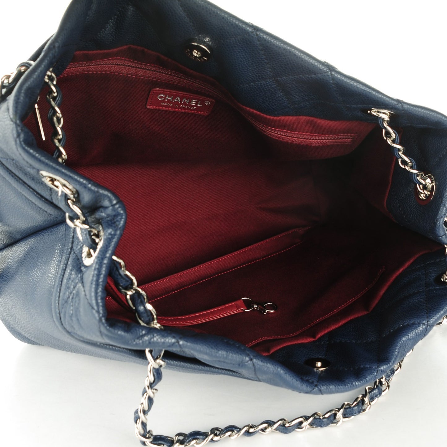 Caviar Timeless CC Soft Tote Navy Blue