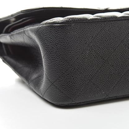 Chanel Caviar Quilted Jumbo Double Flap Black 9 of 10