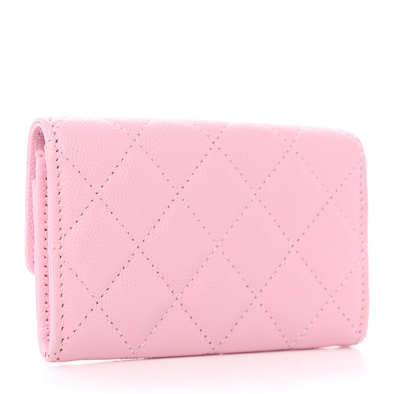 Chanel Caviar Quilted CC Flap Card Holder Pink 3 of 9