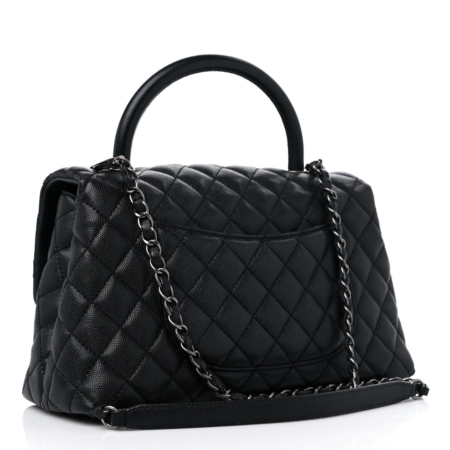 Chanel Caviar Quilted Small Coco Handle Flap Black 3 of 11