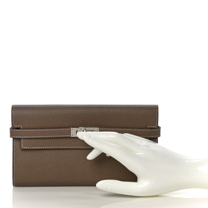 Hermes Epsom Kelly Longue Wallet Etoupe 2 of 11