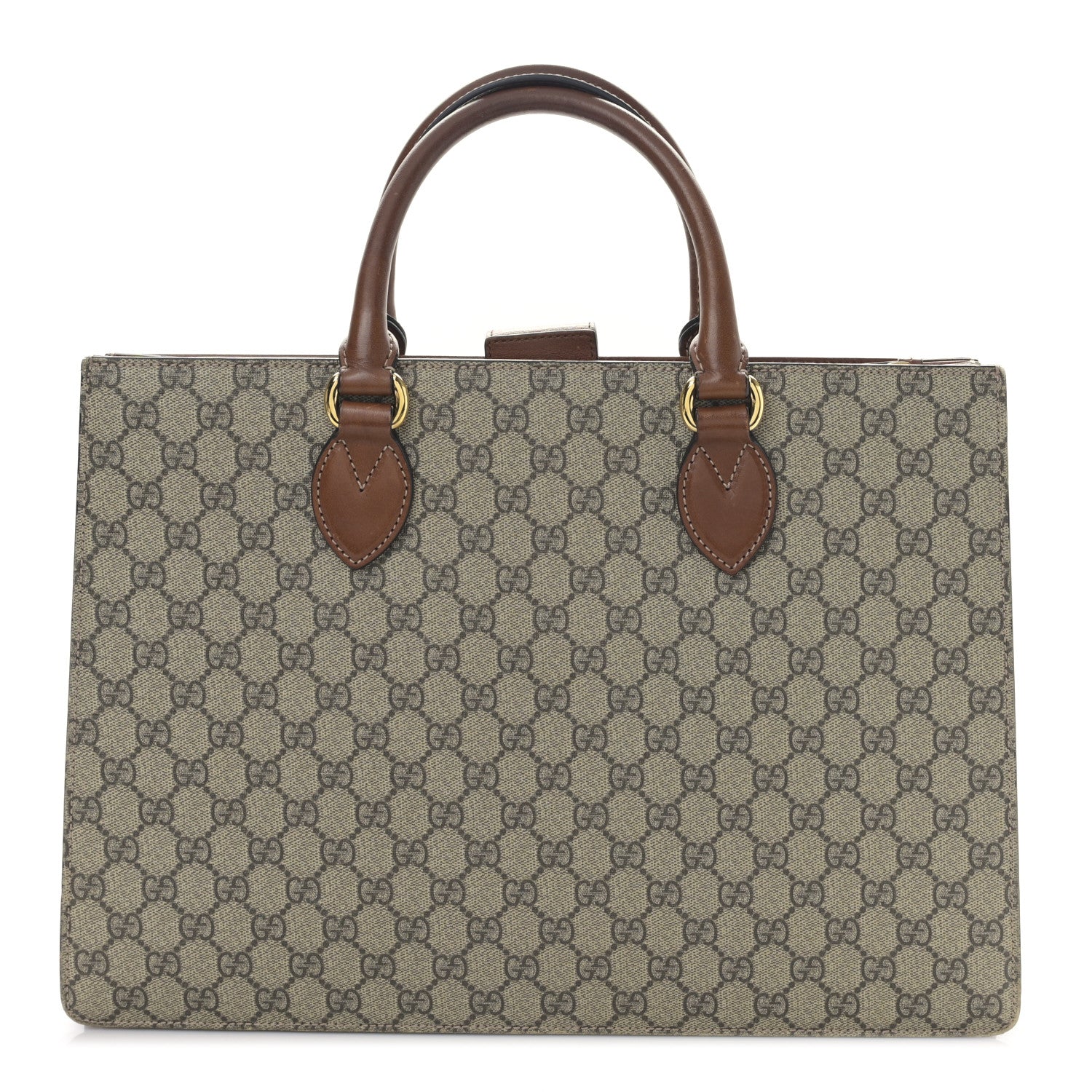 Gucci GG Supreme Monogram Large Top Handle Bag Beige Tuscany 1 of 9