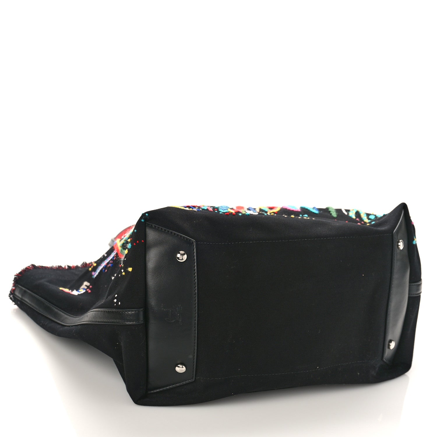 Christian Louboutin Canvas Frangibus Starlight Tote Black 4 of 8