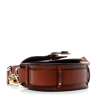 Chloe Calfskin Crocodile Embossed Small Tess Bag Pink Red 4 of 10