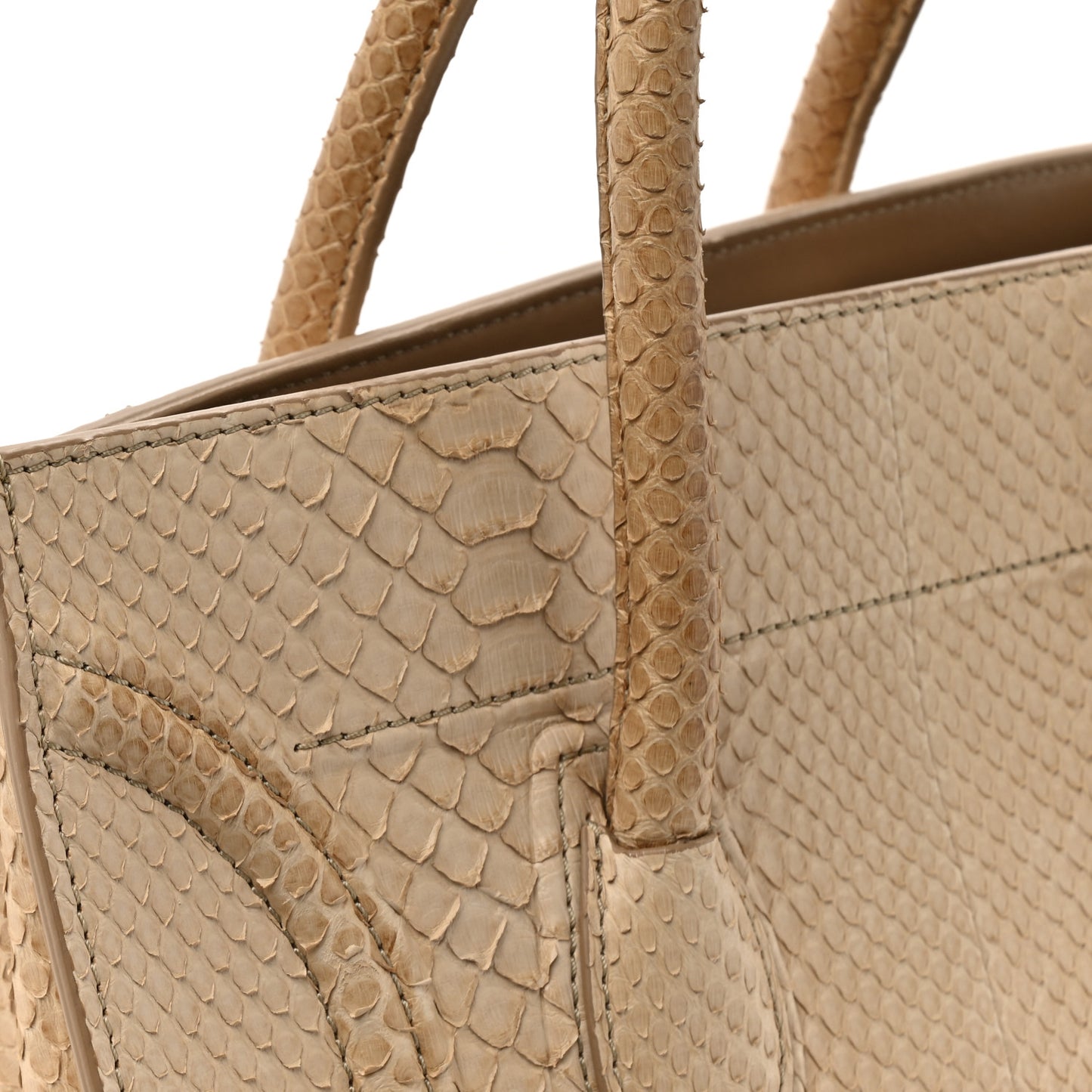 Snakeskin Medium Phantom Luggage Beige