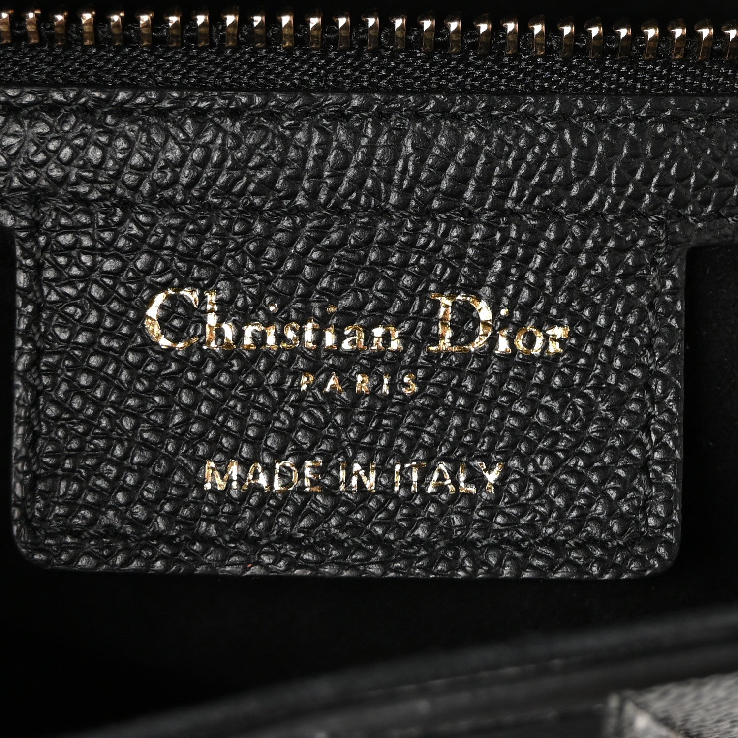 Christian Dior Grained Calfskin Saddle Bag With Strap Black 6 of 9