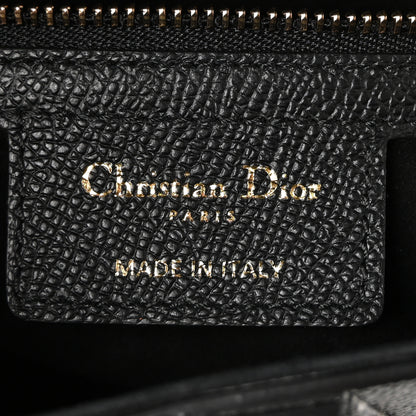 Christian Dior Grained Calfskin Saddle Bag With Strap Black 6 of 9