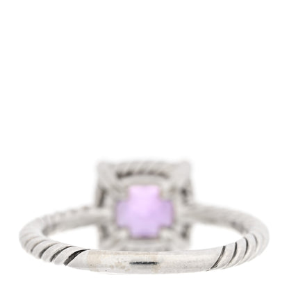 David Yurman Sterling Silver Diamond Amethyst 7mm Chatelaine Pave Bezel Ring 57 8 4 of 6