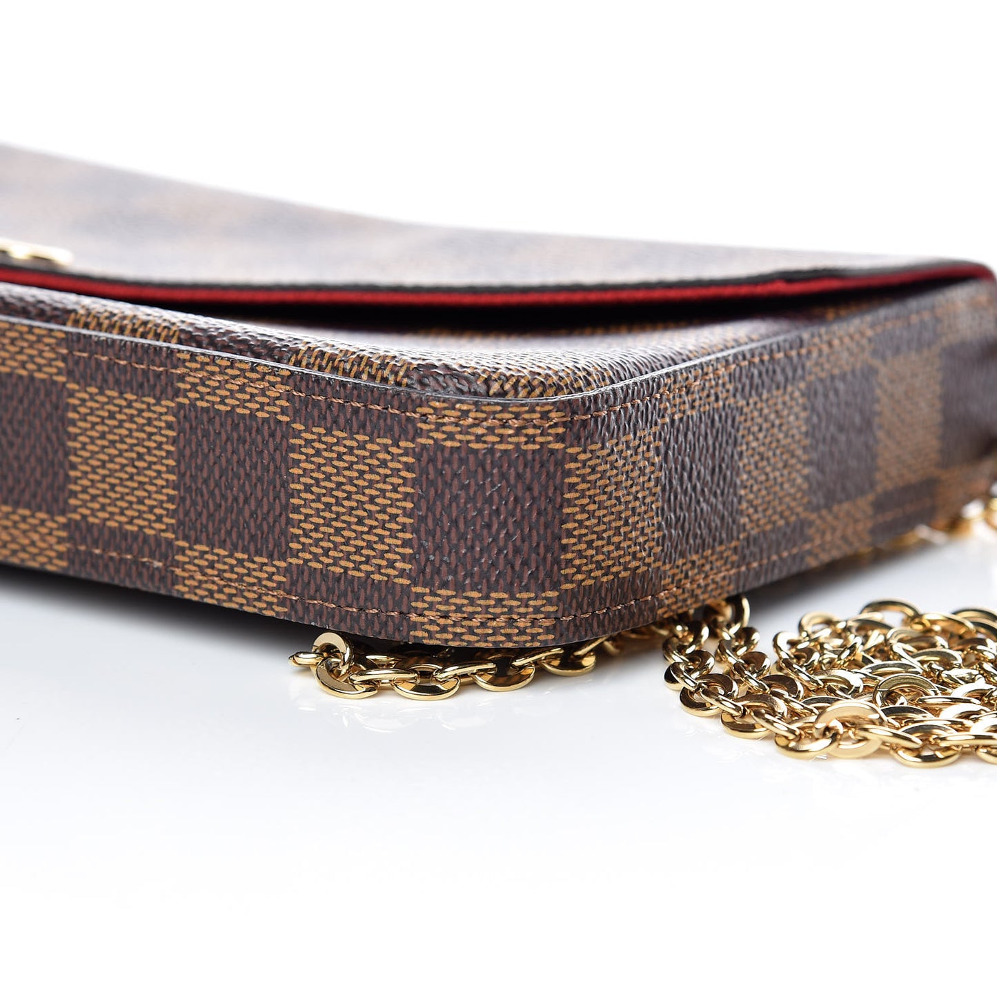 Damier Ebene Pochette Felicie Chain Wallet