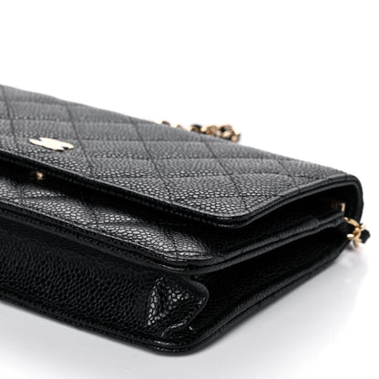 Chanel Caviar Quilted Wallet On Chain WOC Black 11 of 11