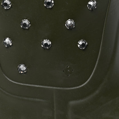 Saint Laurent Rubber Studded Festival Rain Boots 38 New Kaki Fonce 8 of 8