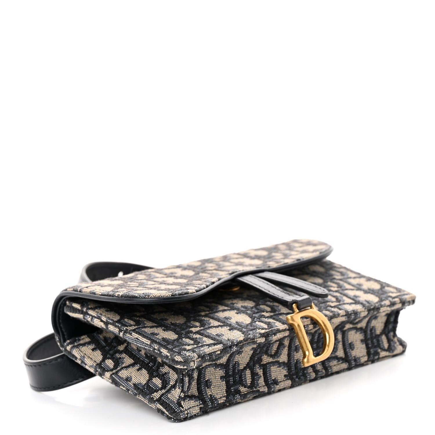 Christian Dior Oblique Saddle Belt Bag Blue 4 of 9