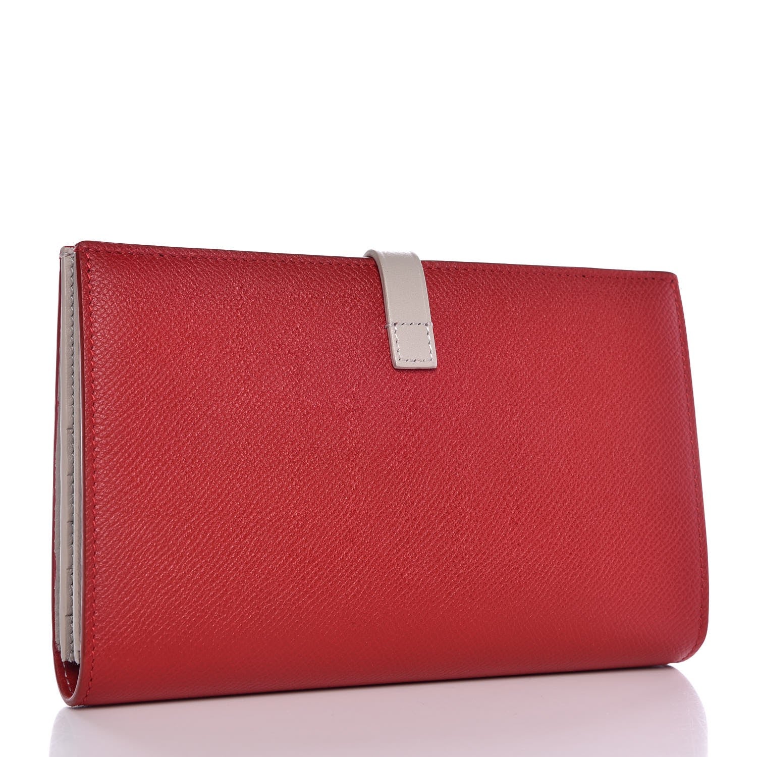Celine Grained Calfskin Large Multifunction Strap Wallet Pop Red 3 of 7