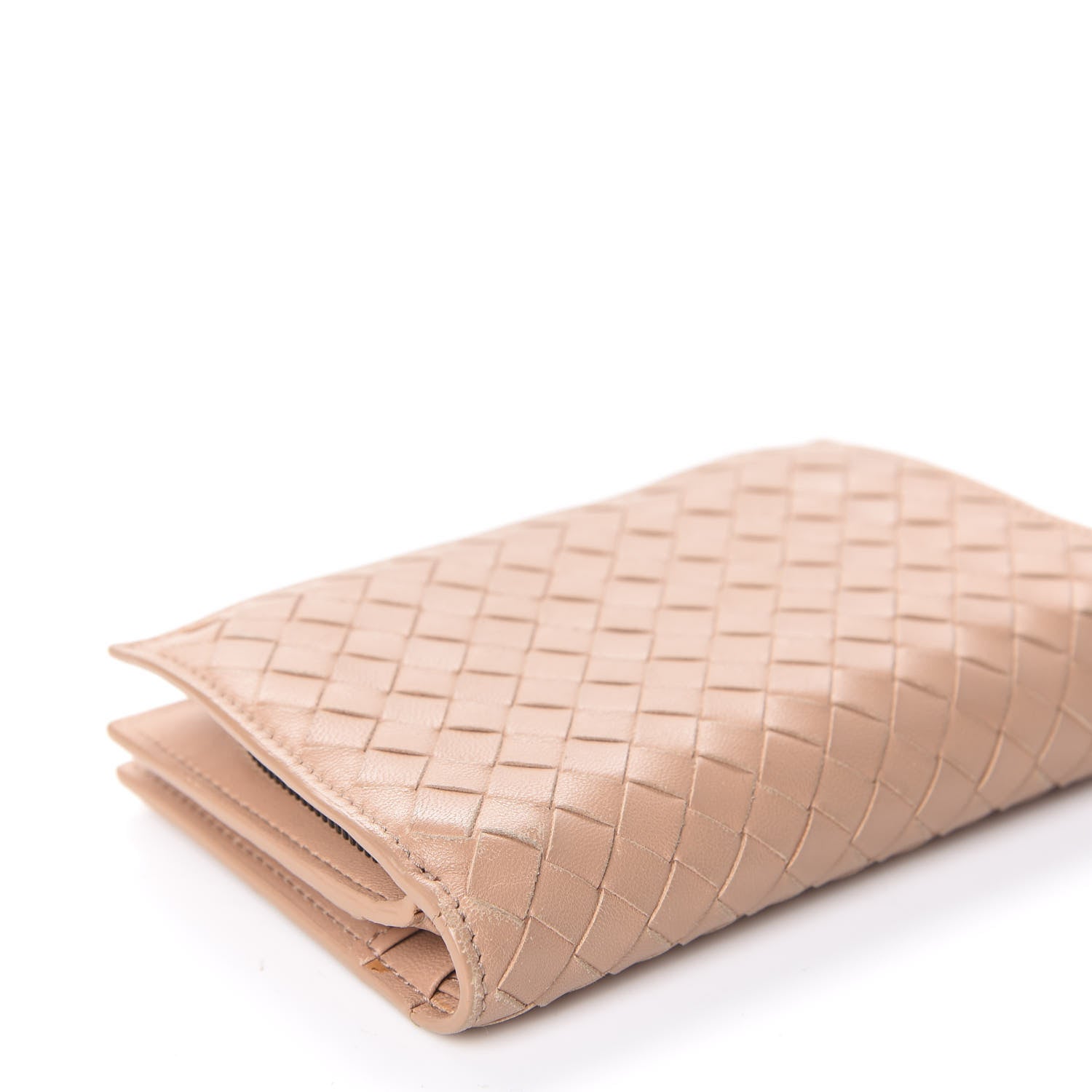 Bottega Veneta Nappa Intrecciato Continental Snap Wallet Dusty Rose 10 of 15