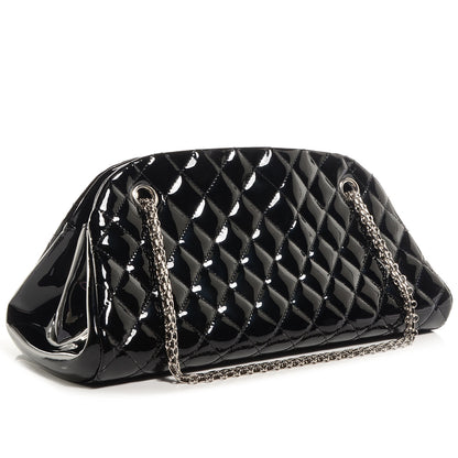 Chanel Patent Quilted Medium Just Mademoiselle Black 3 of 8