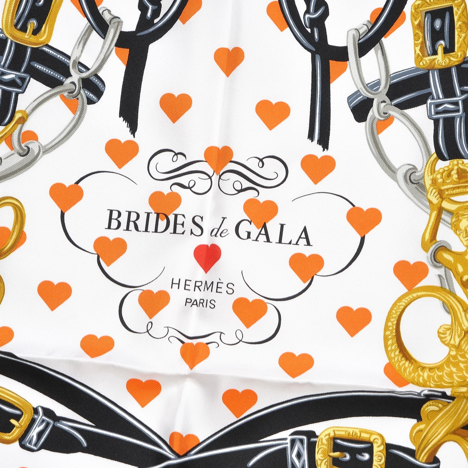 Hermes Silk Brides De Gala Love Scarf 90 3 of 4