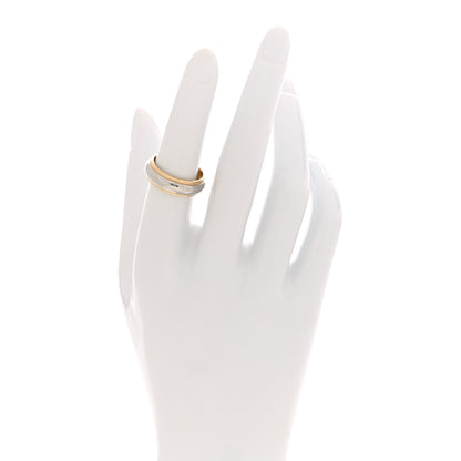 Tiffany Platinum 18K Yellow Gold 6mm Together Milgrain Wedding Band Ring 53 6.5 2 of 4