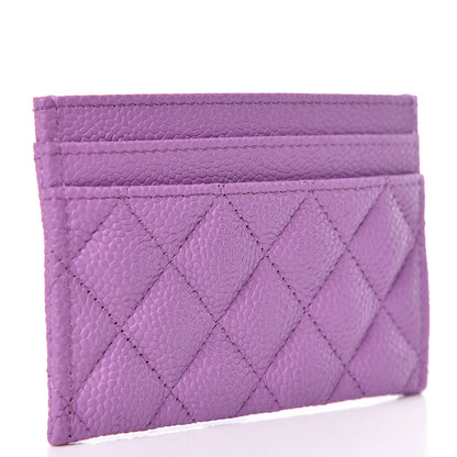Chanel Caviar Quilted Boy Card Holder Purple 3 of 9
