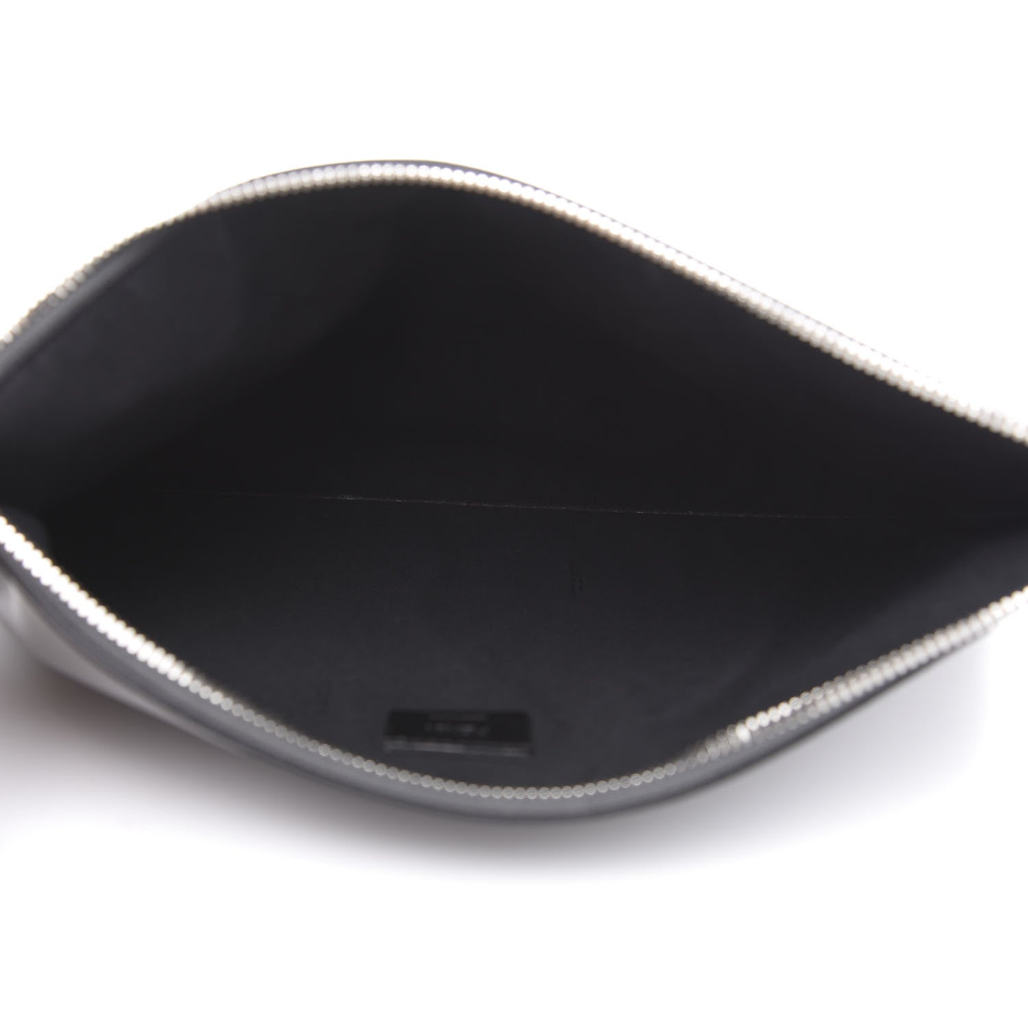Fendi Calfskin Faces Pouch Grey 4 of 11