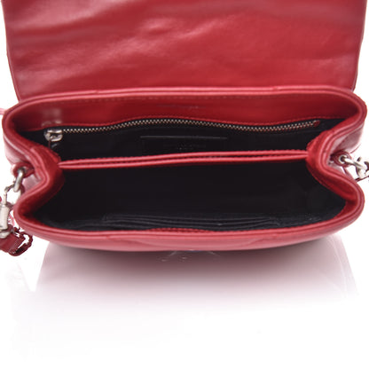 Saint Laurent Calfskin Y Quilted Monogram Toy Loulou Crossbody Bag New Lipstick Red 5 of 10