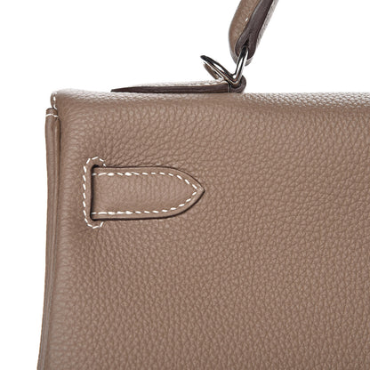 Hermes Togo Kelly Retourne 32 Etoupe 23 of 34
