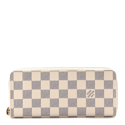 Louis Vuitton Damier Azur Clemence Wallet Rose Ballerine 1 of 10