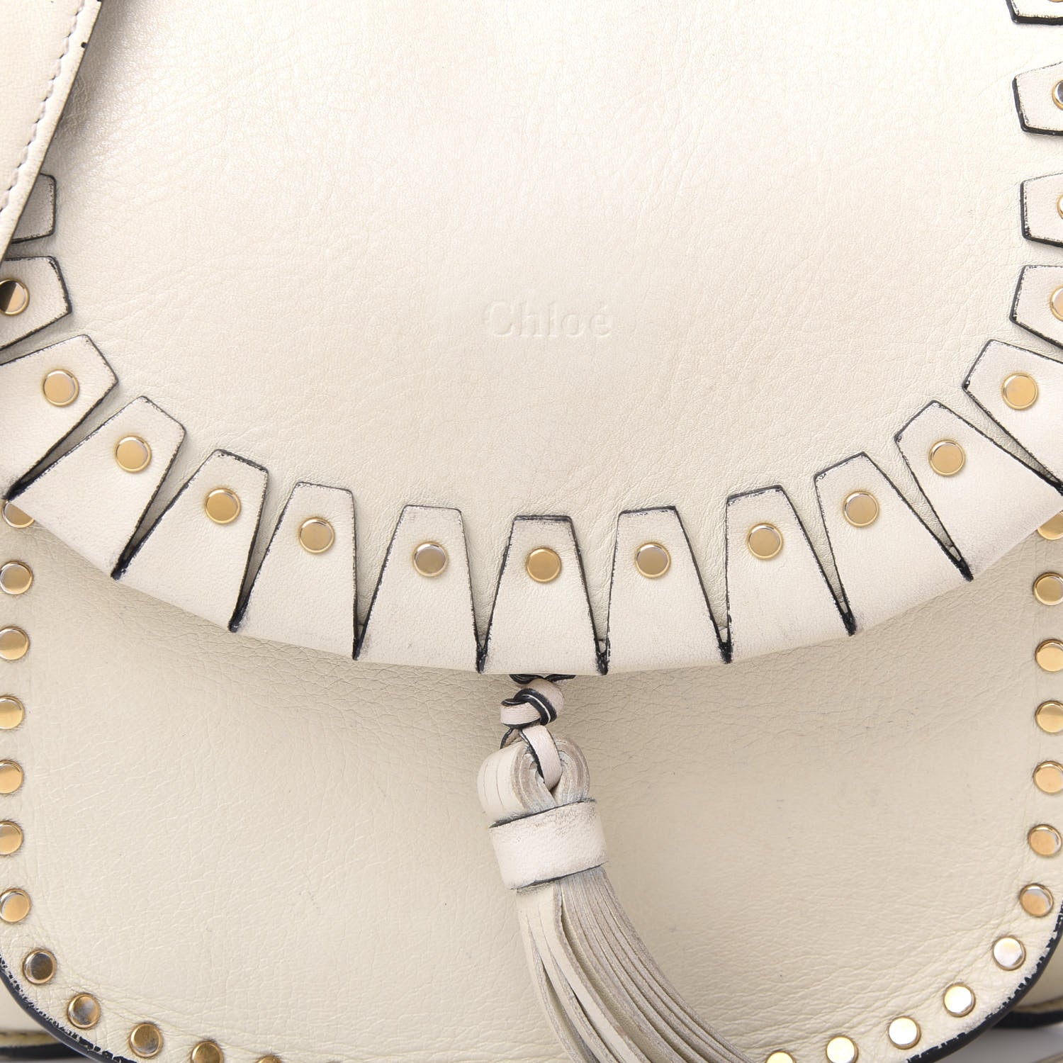 Chloe Calfskin Small Hudson Shoulder Bag Lace White 6 of 11