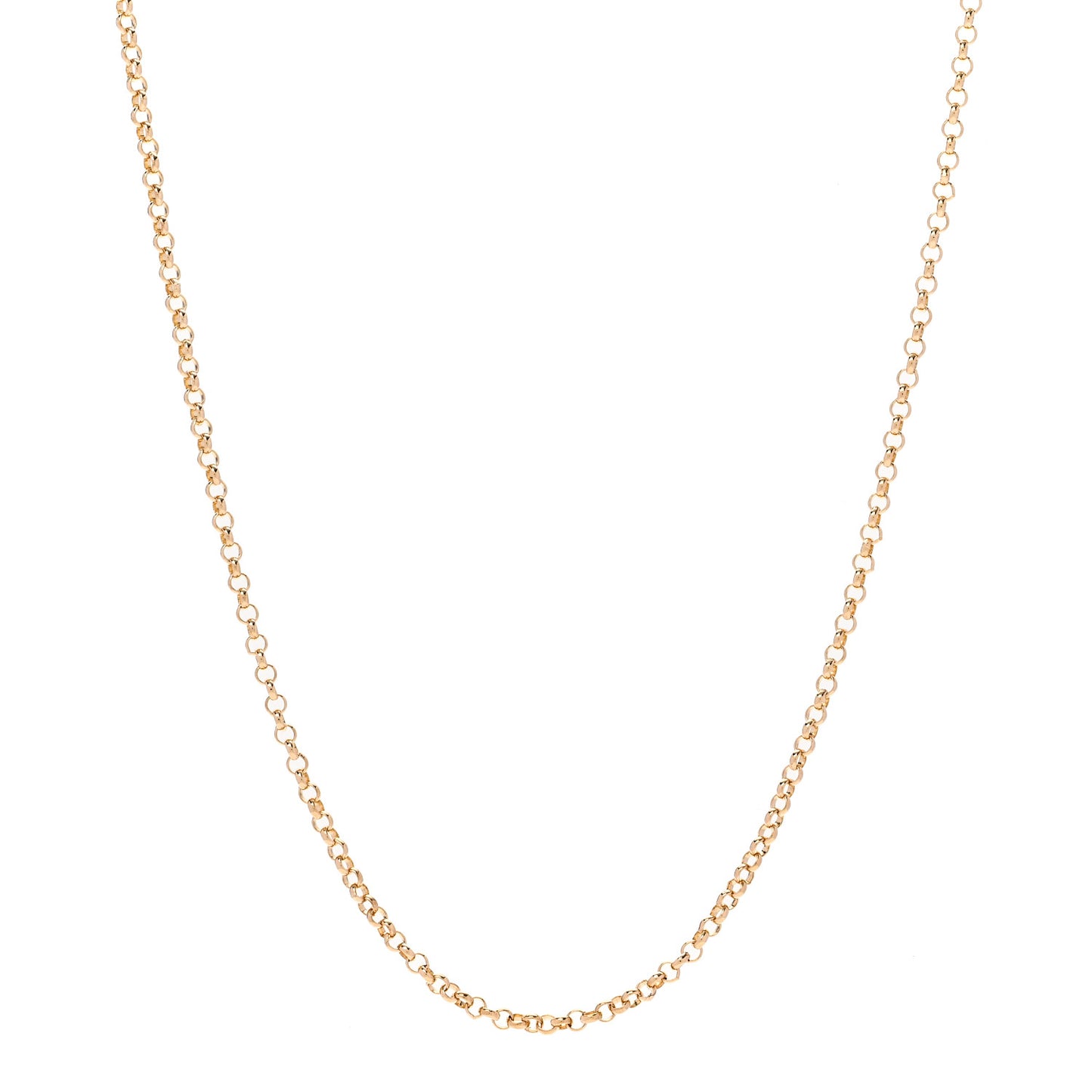 18K Yellow Gold Small Belcher Chain Link Necklace