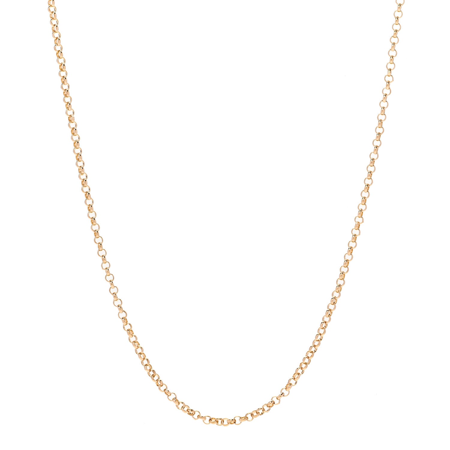 Foundrae 18K Yellow Gold Small Belcher Chain Link Necklace 1 of 5