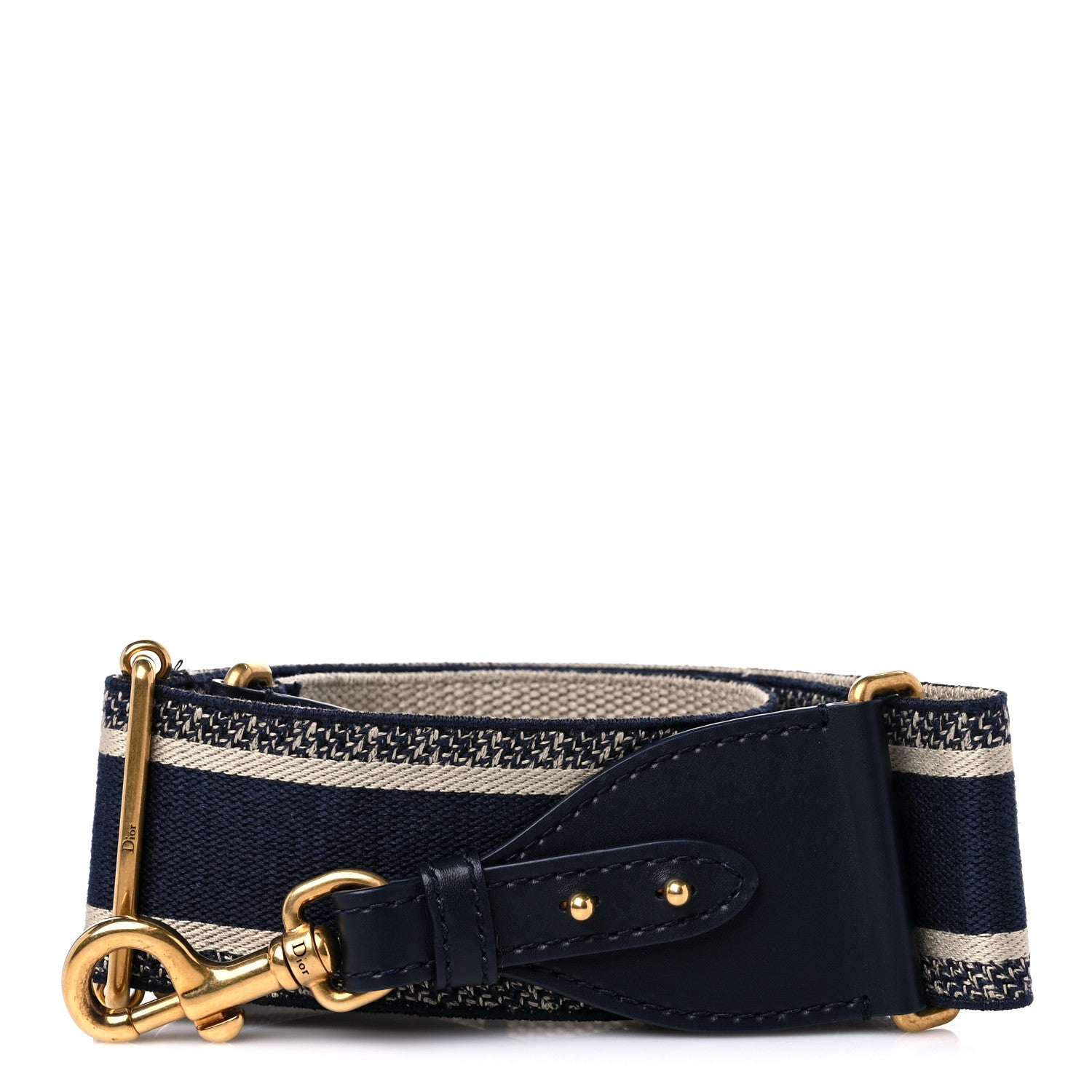 Christian Dior Canvas Embroidered Shoulder Strap Blue 1 of 6