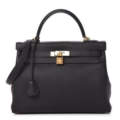 Hermes Togo Kelly Retourne 32 Black 1 of 10