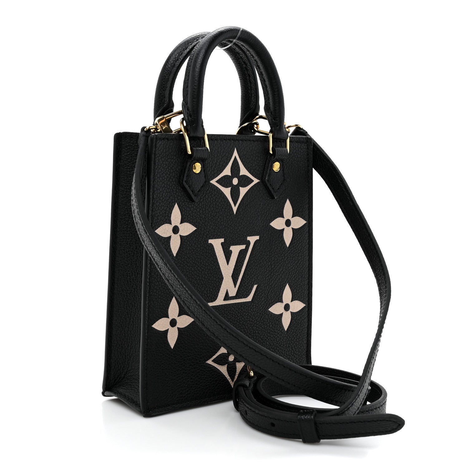 Louis Vuitton Empreinte Monogram Giant Petit Sac Plat Black Beige 3 of 9