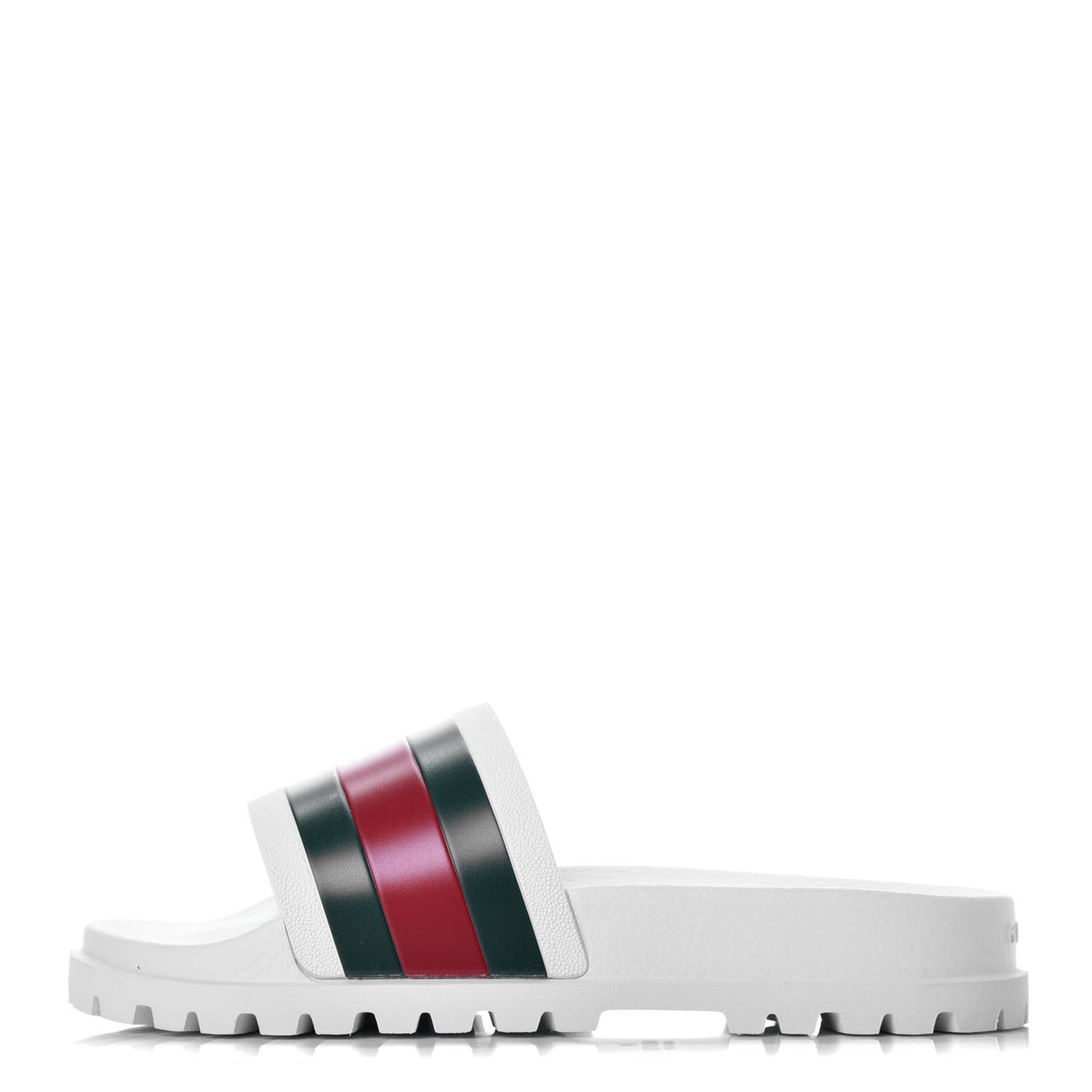 Rubber Web Mens Lug Sole Slide Sandals 6 Great White Green Red