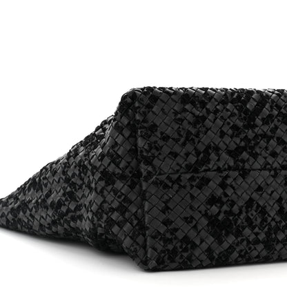 Bottega Veneta Nappa Velours Intrecciato Large Cabat Black 9 of 10