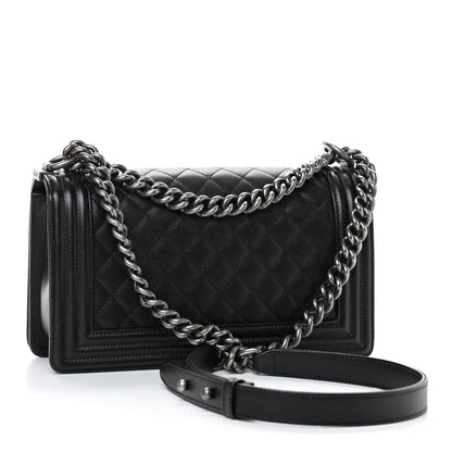 Chanel Caviar Quilted Medium Boy Flap Black 3 of 9
