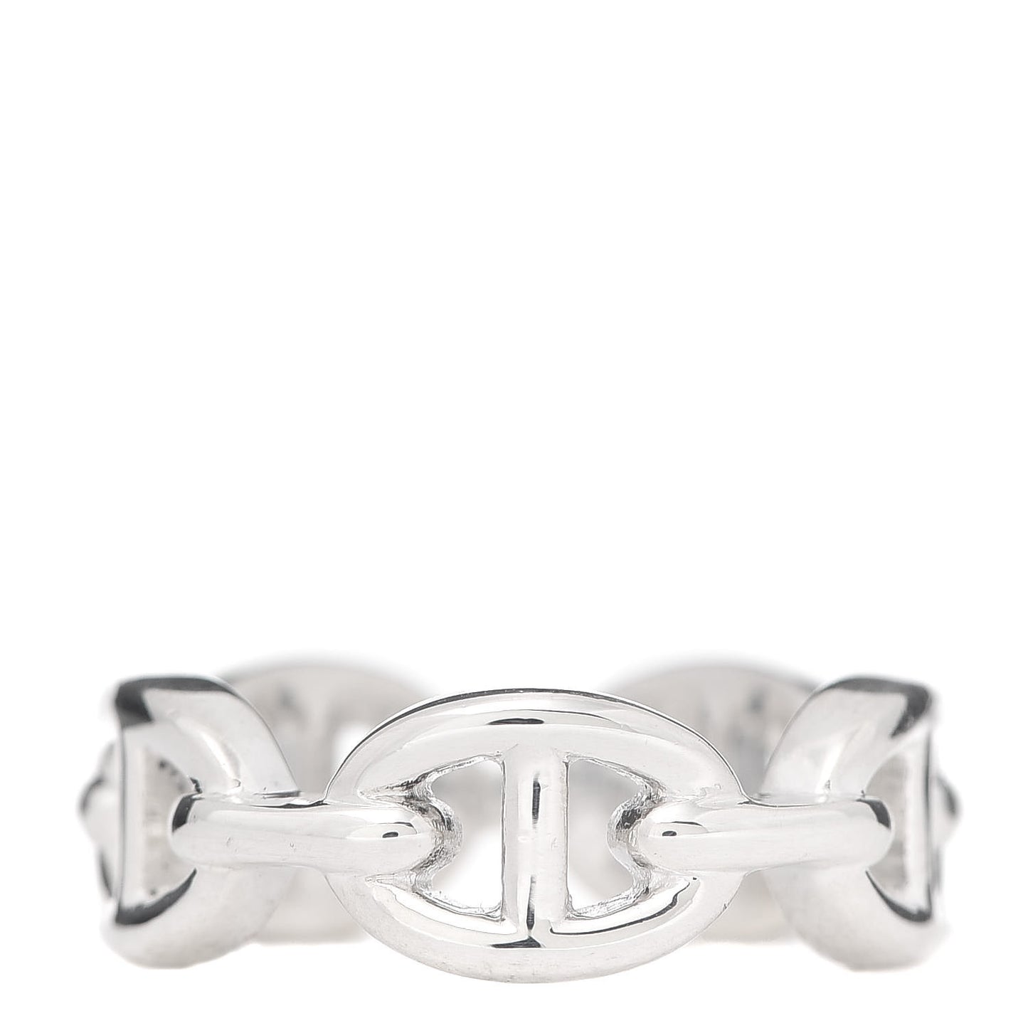 Sterling Silver PM Chaine d'Ancre Enchainee Band Ring 51 5.75