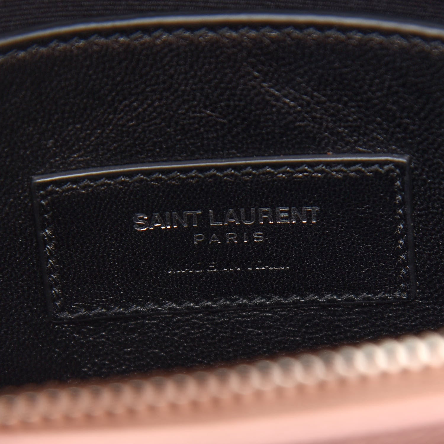 Saint Laurent Grain De Poudre Small West Hollywood Monogram Fold-Over Bag Pale Blush 7 of 9