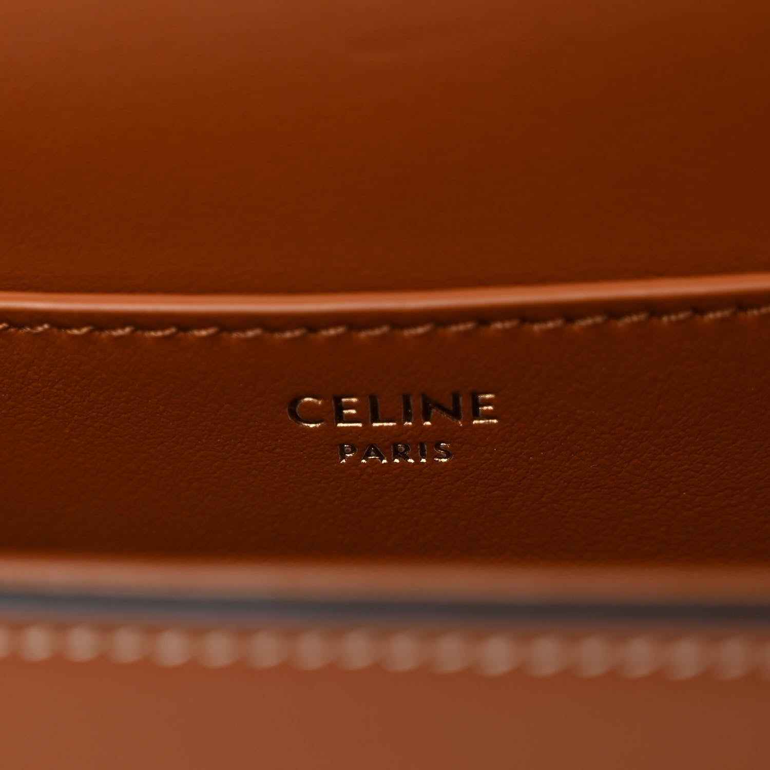 Celine Smooth Calfskin Tabou Clutch On Strap Tan 6 of 9