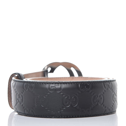 Gucci Guccissima Signature Interlocking G 40mm Belt 90 36 Black 3 of 6