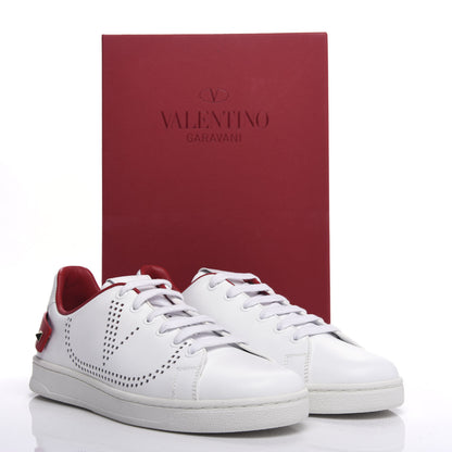 Valentino Garavani Calfskin Womens Backnet Sneakers 39 White Rosso Valentino 11 of 11
