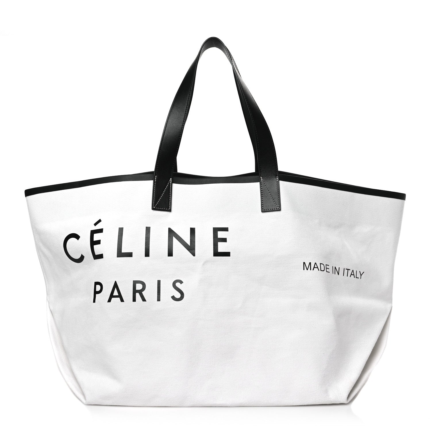 Celine Textile Medium Made In Tote Black White 1 of 9