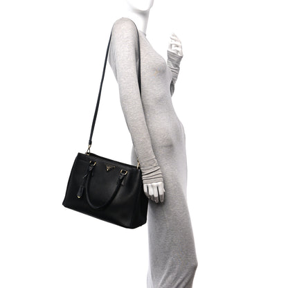 Prada Saffiano Lux Medium Tote Black 2 of 13