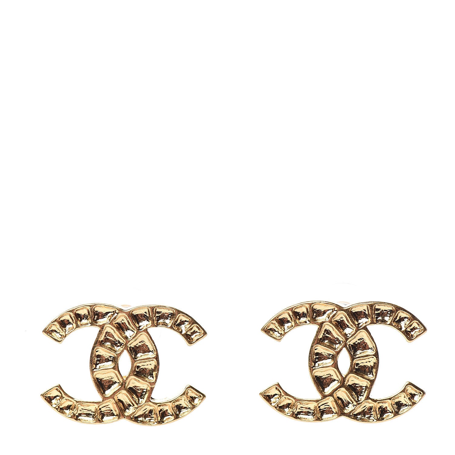 Chanel CC Earrings Gold 1 of 5