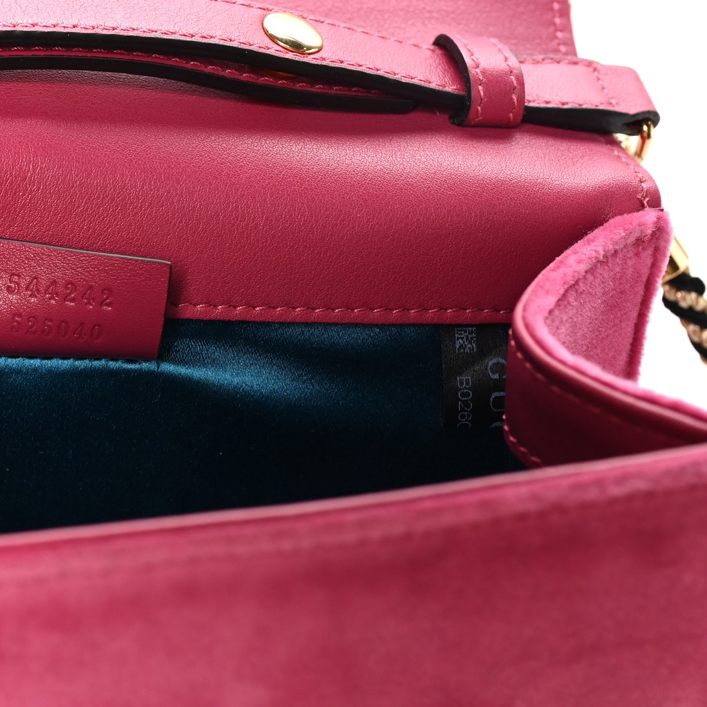 Velvet Crystal Square G Shoulder Bag Light Raspberry Rose