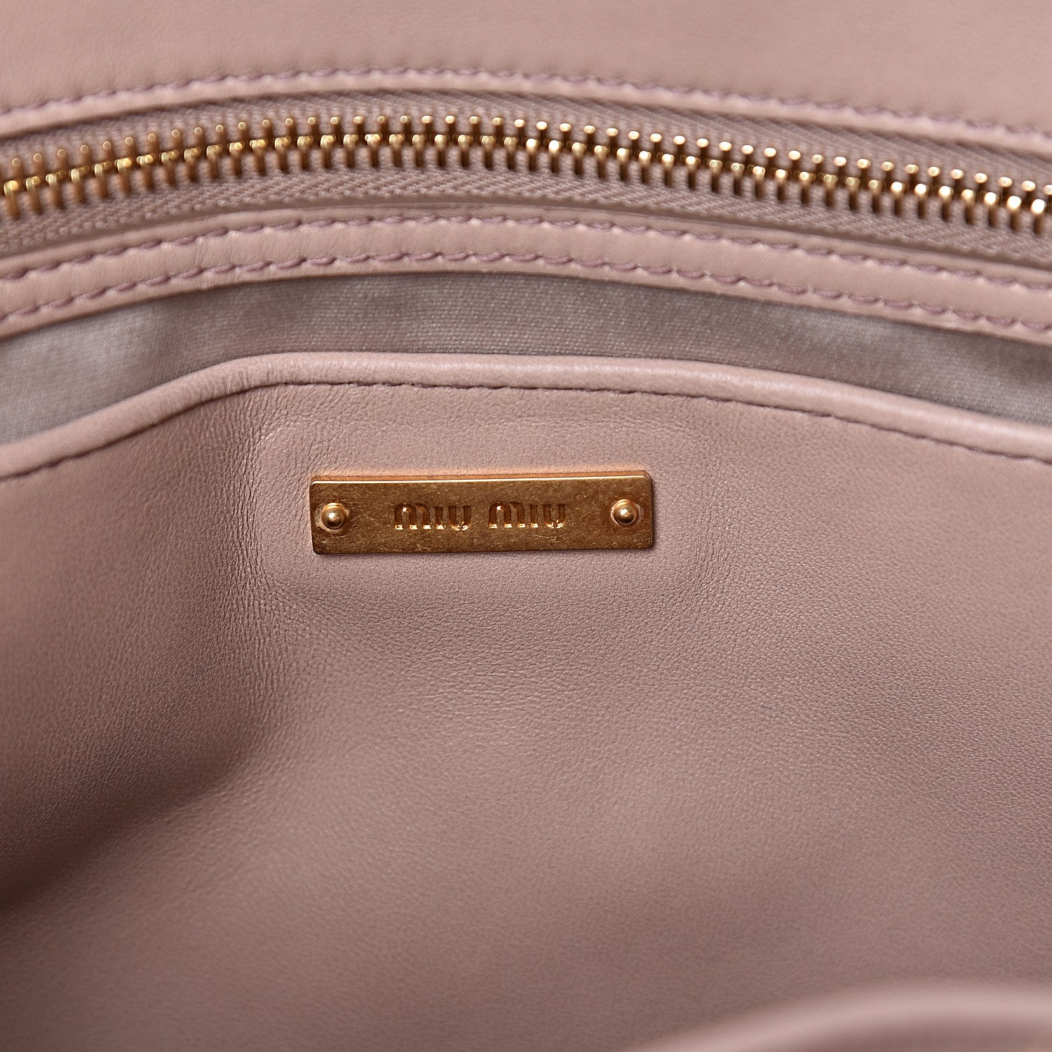 Miu Miu Nappa Matelasse Top Handle Bowler Cammeo 7 of 13