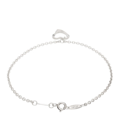 Tiffany Sterling Silver Elsa Peretti Open Heart Charm Bracelet 2 of 6