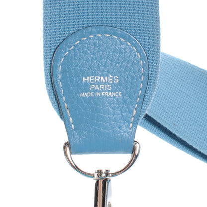 Hermes Taurillon Clemence Evelyne III PM Blue Jean 8 of 8
