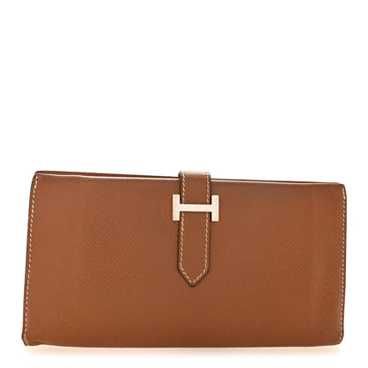 Hermes Courchevel Bearn Gusset Wallet Gold 1 of 7